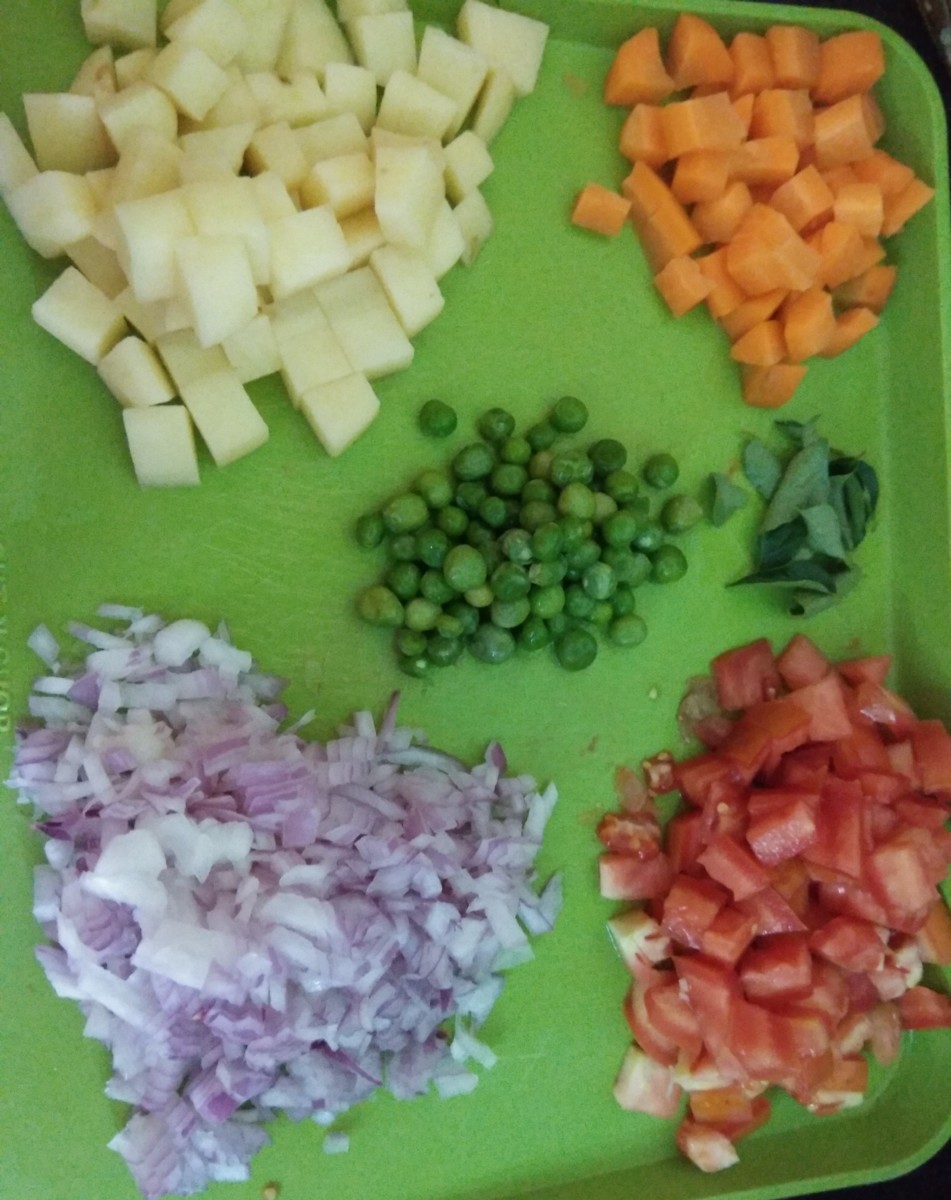 Cut and chop all vegetables