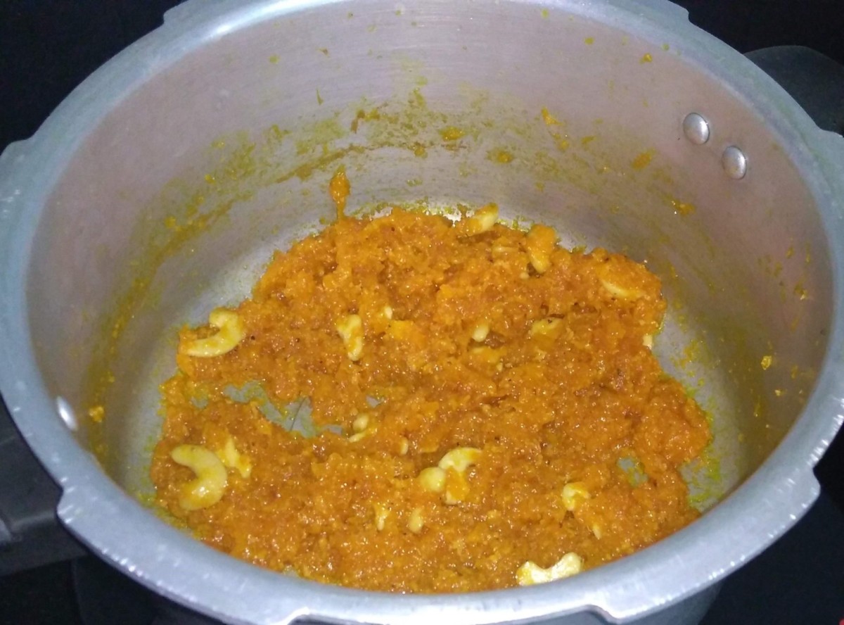 Carrot halwa ready