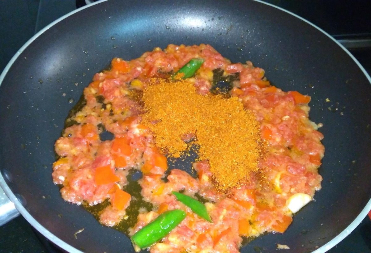 Add the powdered masala