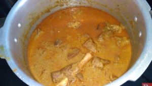 Cook till mutton is 3/4th done