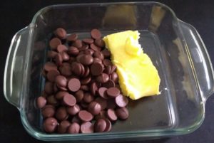 Chocolate chips and butter