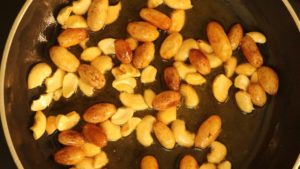 Fry the dry fruits