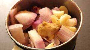 Add 10 cloves of Garlic to the blender